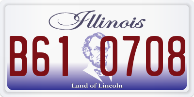 IL license plate B610708