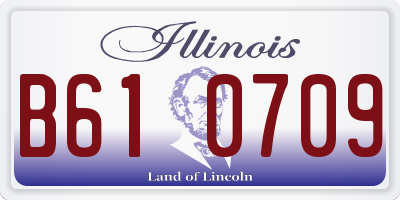IL license plate B610709