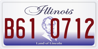 IL license plate B610712