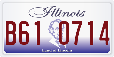 IL license plate B610714