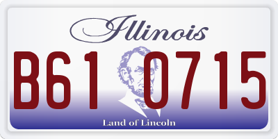 IL license plate B610715