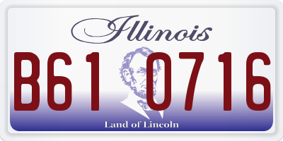 IL license plate B610716