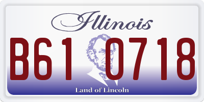 IL license plate B610718