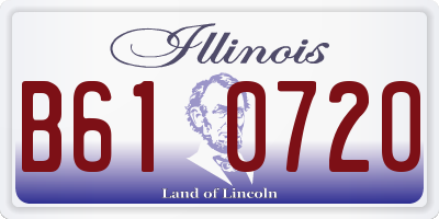 IL license plate B610720