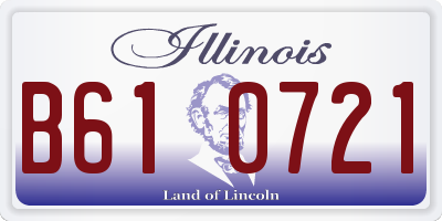 IL license plate B610721