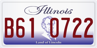 IL license plate B610722