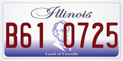 IL license plate B610725