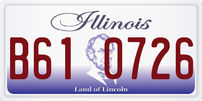 IL license plate B610726