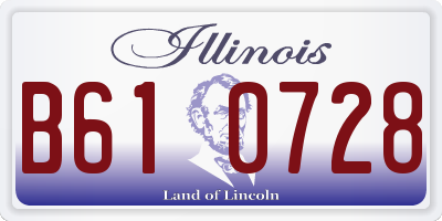 IL license plate B610728