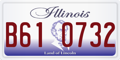 IL license plate B610732