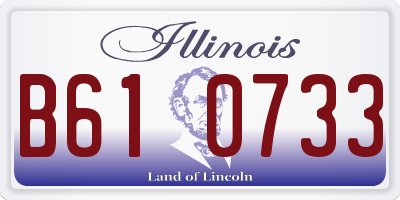IL license plate B610733