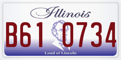 IL license plate B610734