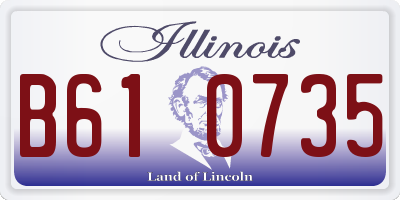 IL license plate B610735