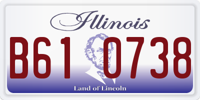 IL license plate B610738