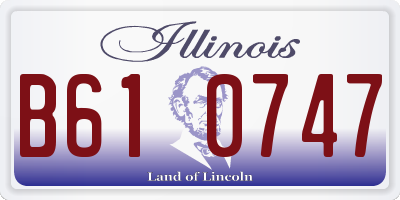 IL license plate B610747