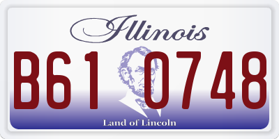 IL license plate B610748