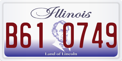 IL license plate B610749