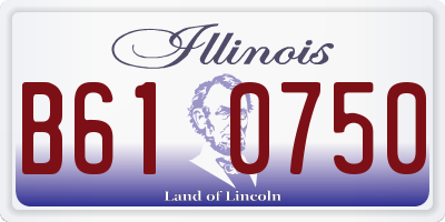 IL license plate B610750