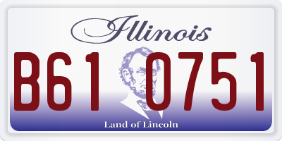 IL license plate B610751