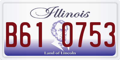 IL license plate B610753