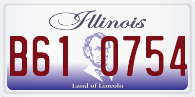 IL license plate B610754