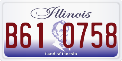 IL license plate B610758