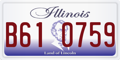 IL license plate B610759