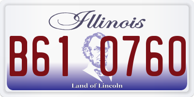 IL license plate B610760