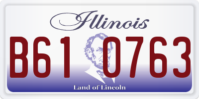 IL license plate B610763