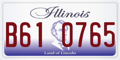 IL license plate B610765