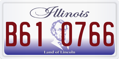 IL license plate B610766