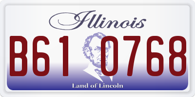 IL license plate B610768