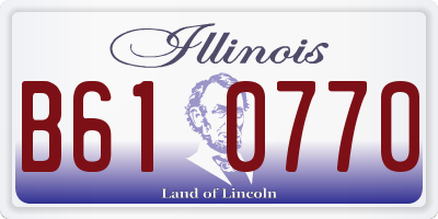 IL license plate B610770