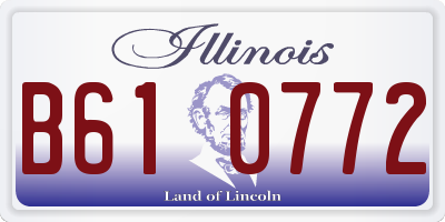 IL license plate B610772