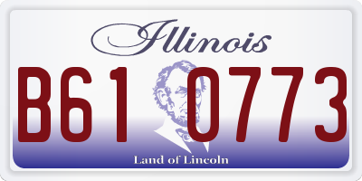 IL license plate B610773