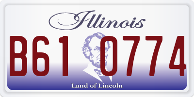 IL license plate B610774