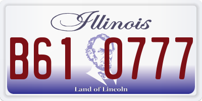 IL license plate B610777