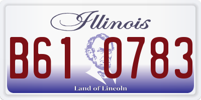 IL license plate B610783