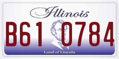 IL license plate B610784