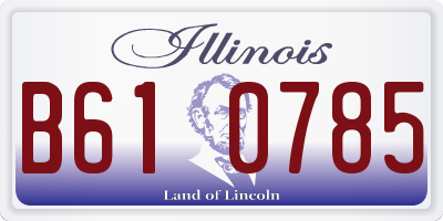 IL license plate B610785