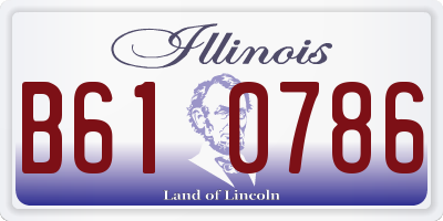 IL license plate B610786