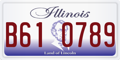 IL license plate B610789