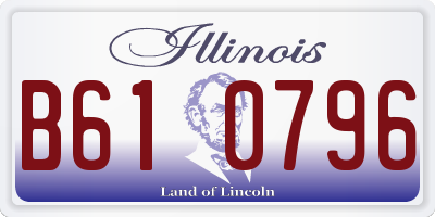 IL license plate B610796