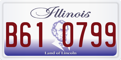 IL license plate B610799