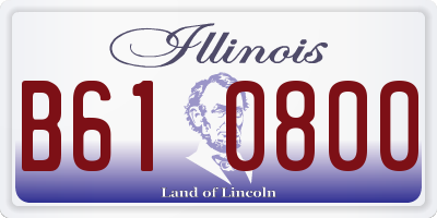 IL license plate B610800