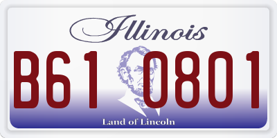 IL license plate B610801