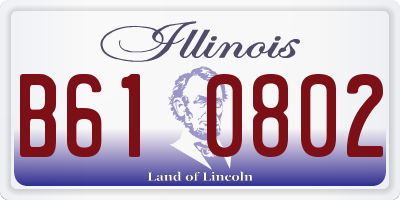 IL license plate B610802