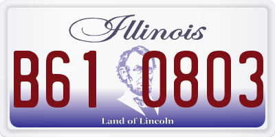IL license plate B610803