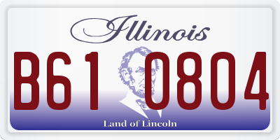 IL license plate B610804