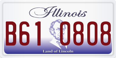 IL license plate B610808